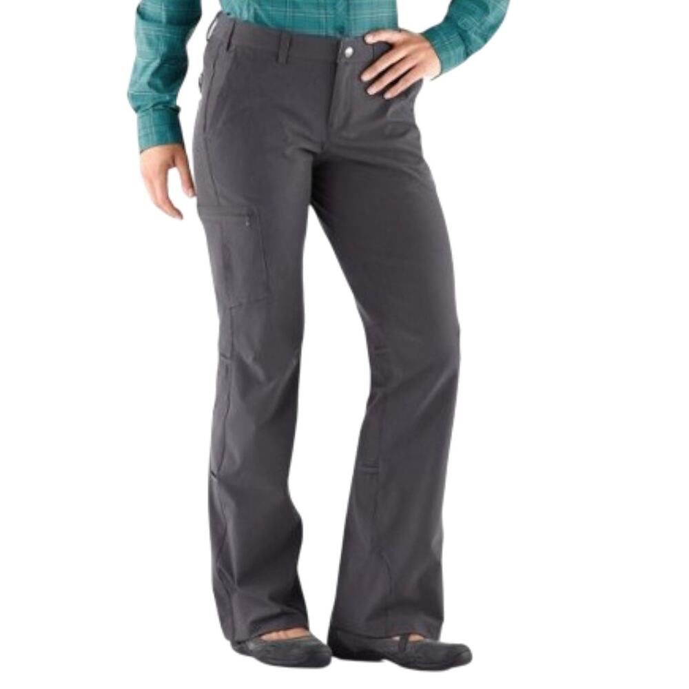 REI Roll-Up Hiking Pant Women 10 Charcoal Gray Versatile Outdoor Travel Stretch